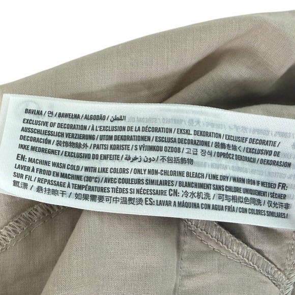 Abercrombie Fitch Linen Cotton Preppy Sleeveless Mini Dress Beige Size Medium - Picture 7 of 12